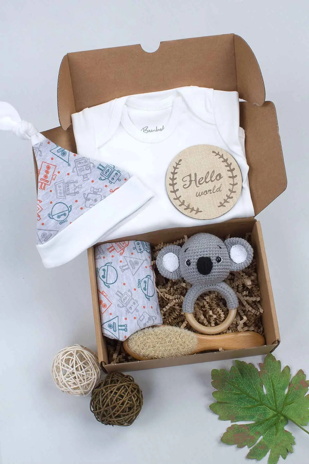 

Organic Mother Baby Gift Koala Amigurumi Handmade Rattle Toy Newborn Set 6 Pieces Pregnancy Souvenirs Gifts Girl Boy Babies