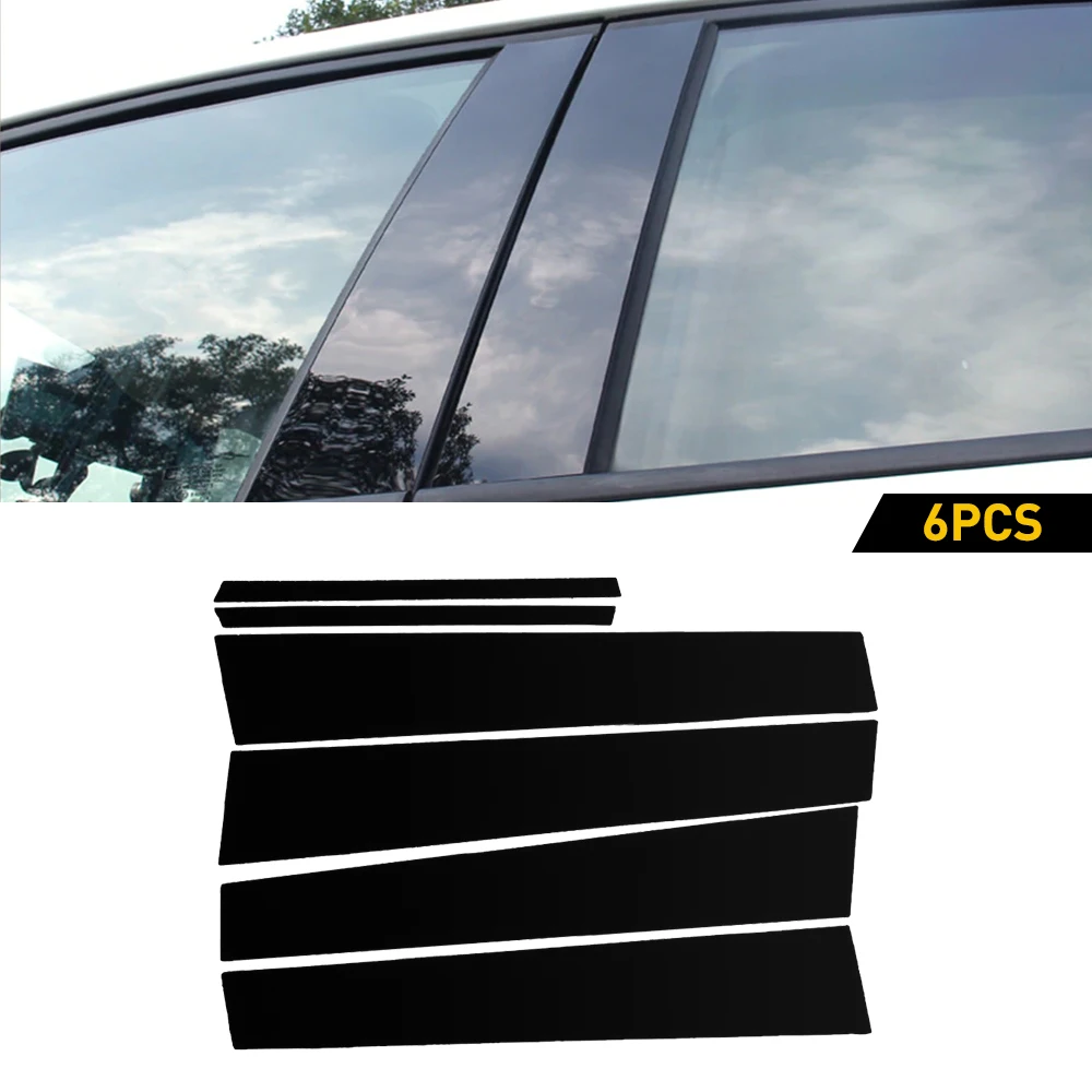 

6Pcs/Set Black Pillar Posts Fit for Toyota Corolla 2009 2010 2011 2012 2013 Car Accessories Door Trim Cover Sticker Styling