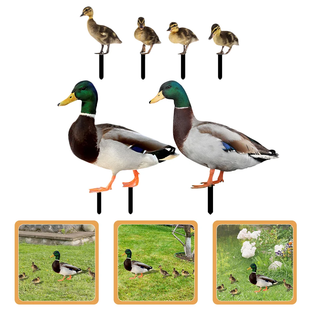 

Garden Stakes Lifelike Ornament Ground Outdoor Yard Lawn Stakes Figures Farm Flower Pot Garden Decoration