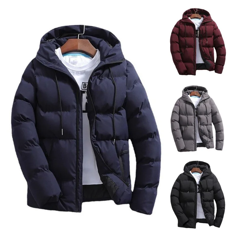 Winter 2022 Golf Men's Fashion Versatile Cotton Jacket Men's Down Jacket Solid Color High-quality Coat Temperament Casual Coat