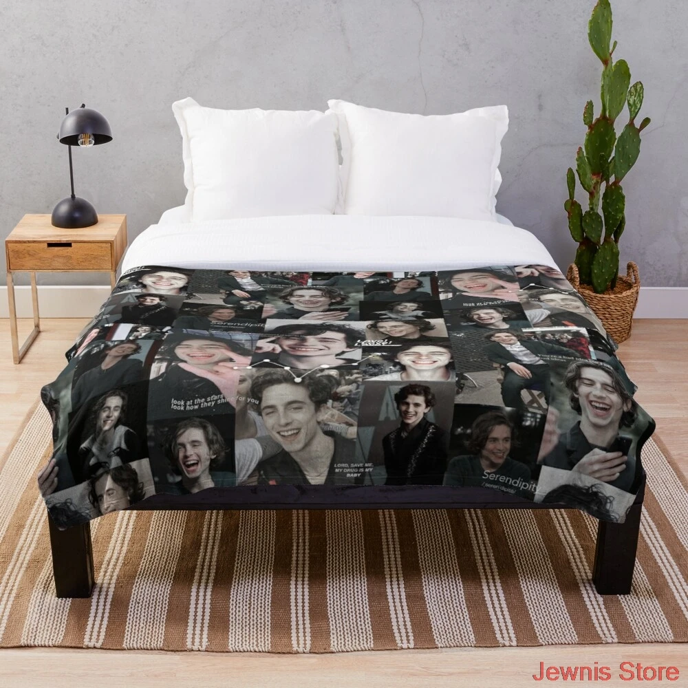 

Одеяло с коллажем и коллажем для мужчин и женщин, теплое украшение, кровать и диван