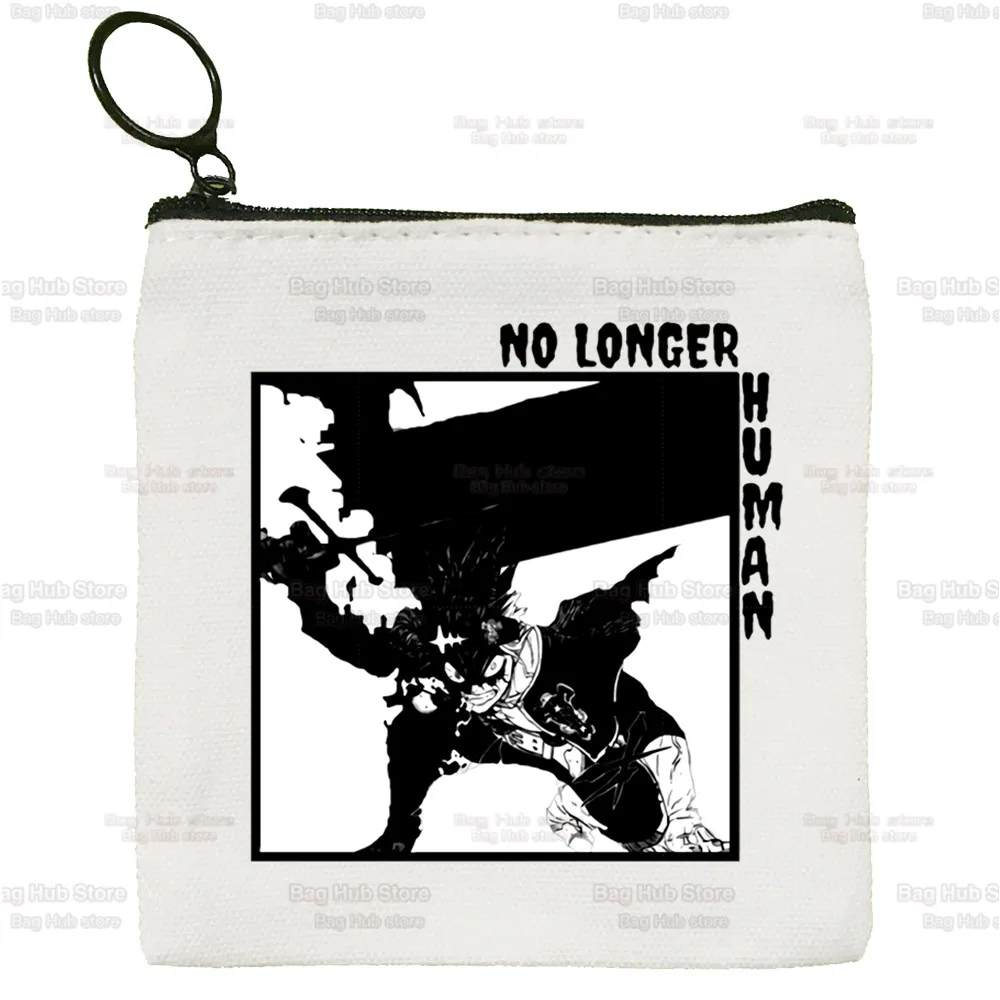 Yami Asta Anime Canvas Coin Purse Custom Logo Storage Pouch Black Clover Canvas Bag  New Coin Bag Key Coin Purse