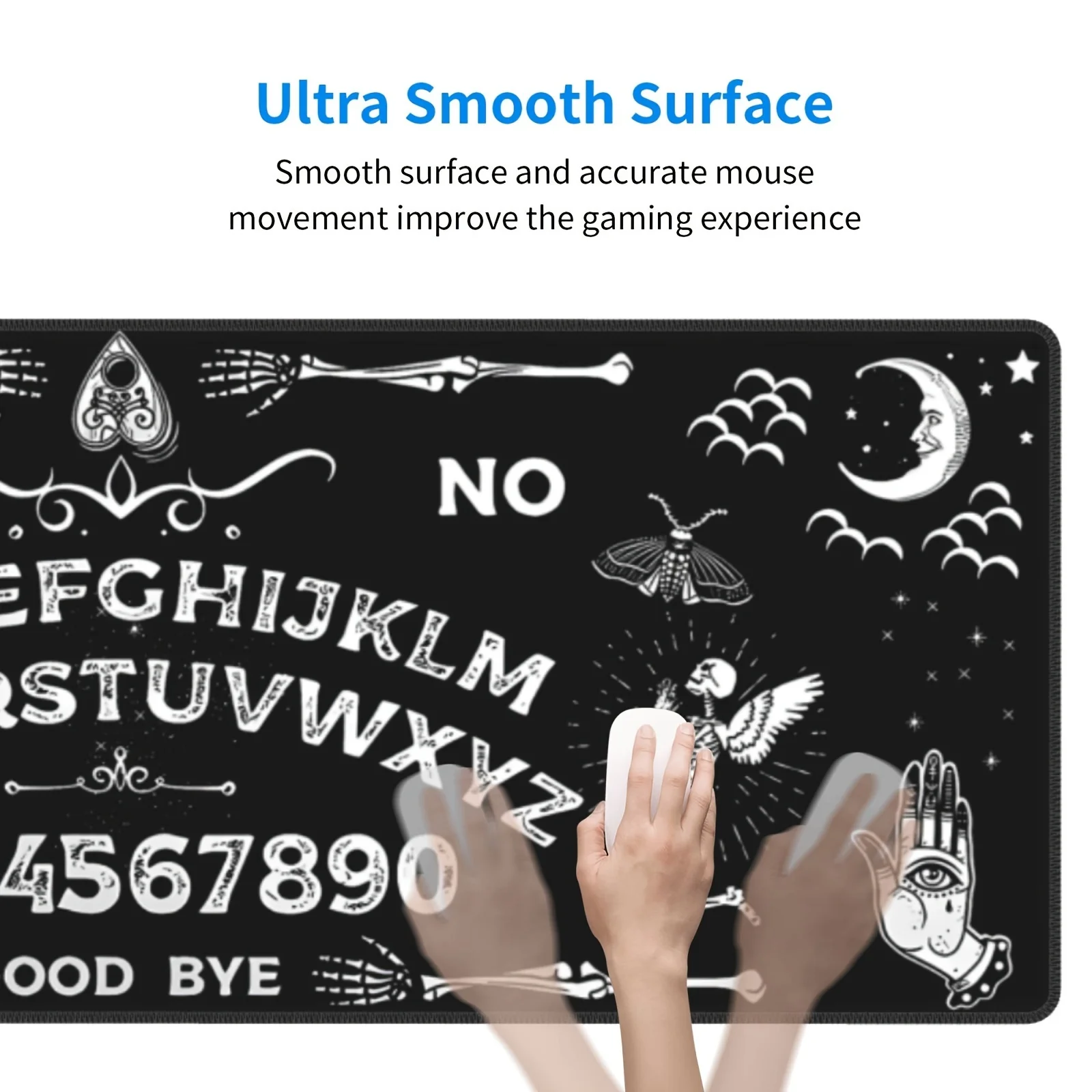 Загадочный призрак готический игровой коврик для мыши большой настольный черный