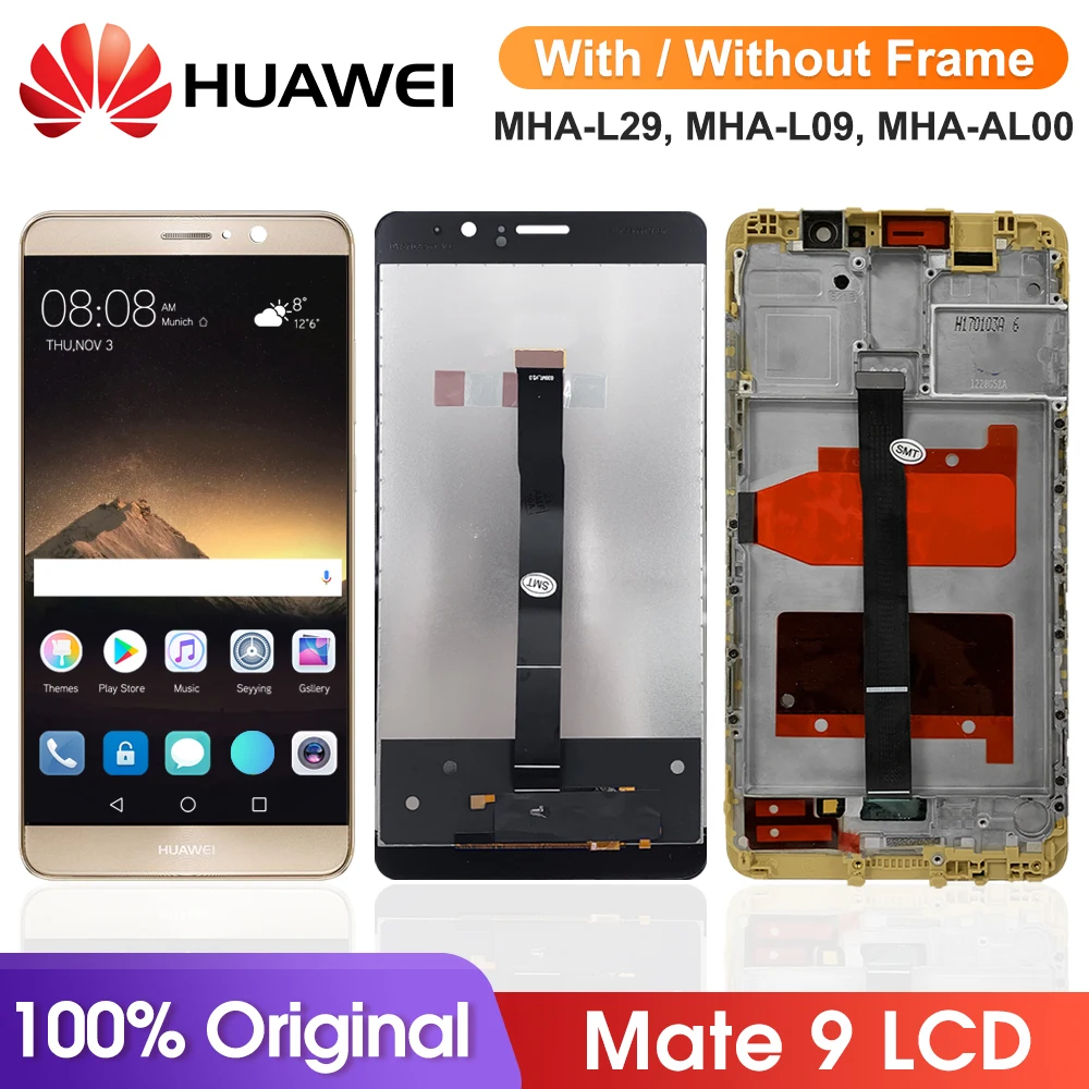 

5,9 ''оригинальный Mate 9 экран с рамкой для Huawei Mate 9 Mate9 MHA-L29 L09 AL00 ЖК-дисплей сенсорный экран дигитайзер