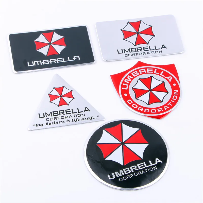 Стайлинг автомобиля 3D наклейки из алюминиевого сплава с эмблемой зонтичной