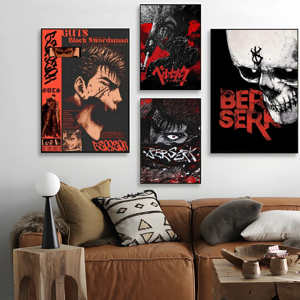 Kentaro Miura Berserk Липкие Постеры HD Качество Белая Бумага DIY Настенный Художественный