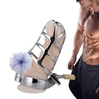 Мужское кольцо-ограничитель из нержавеющей стали для БДСМ