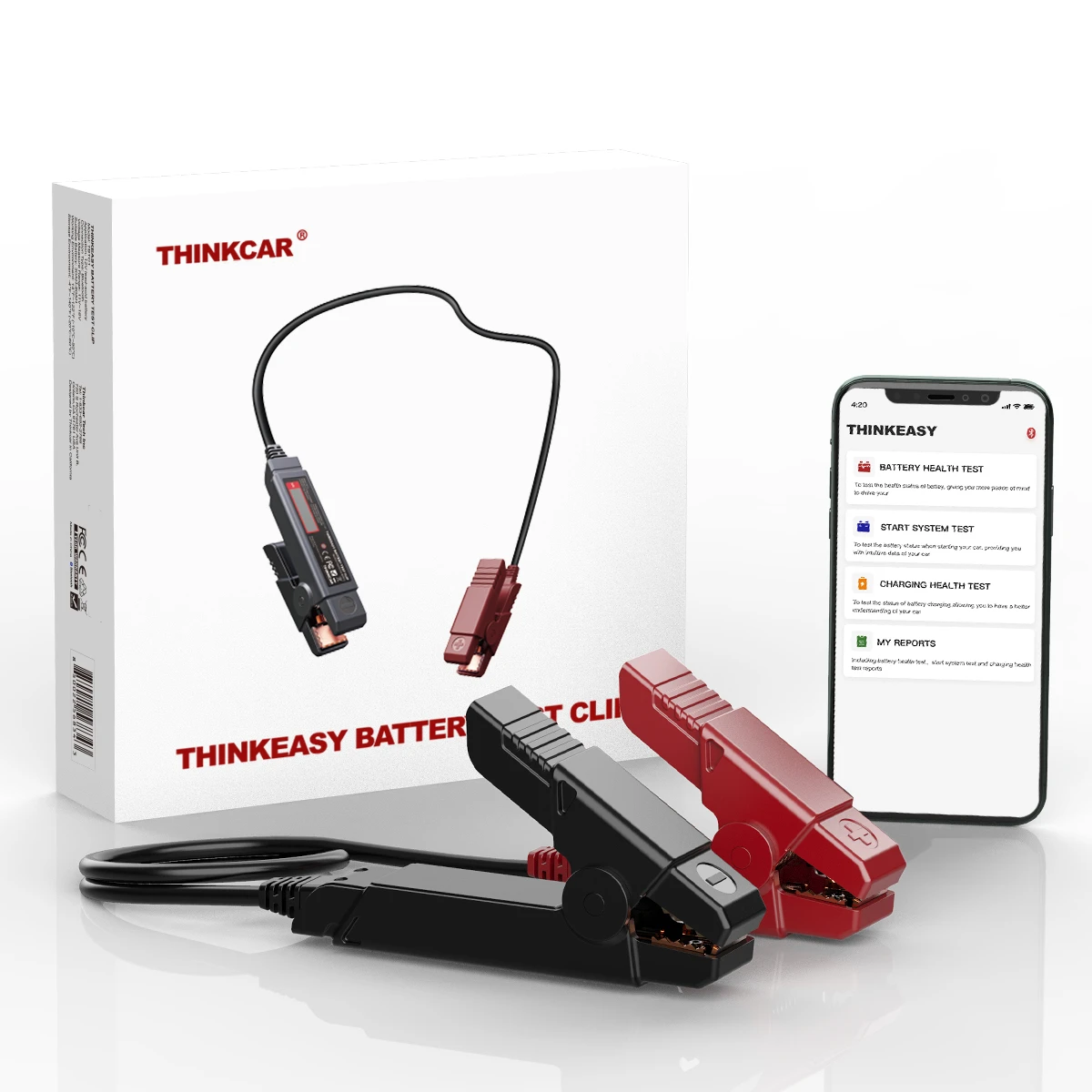 THINKEASY BATTERY Tester for THINKDIAG and THINKTOOL Max support charging system test, starting system test for 12v vehicles enlarge