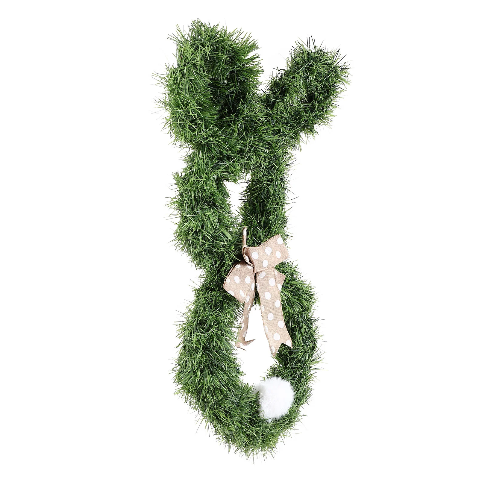 

Bunny Wreath Simulation Greenery Rabbit Garland Pendant Scene Layout Prop Wall Window Decor for Home Office Shop