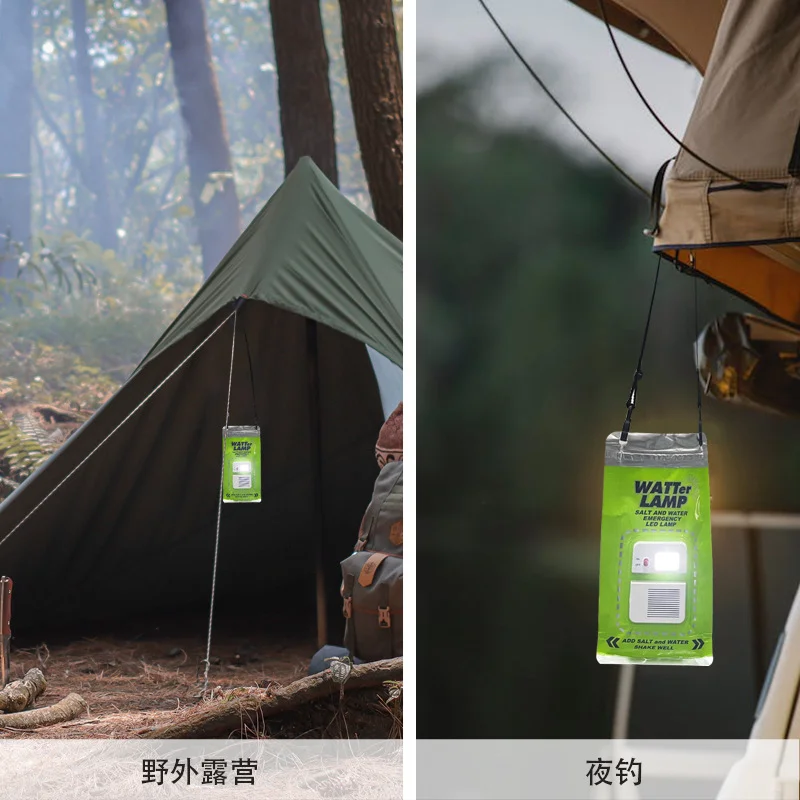 Купи Portable Outdoor Camping Lamp Salt Water LED Emergency Lamp for Camping Night Fishing Lamp Energy Saving Lamp Travel Supplies за 866 рублей в магазине AliExpress