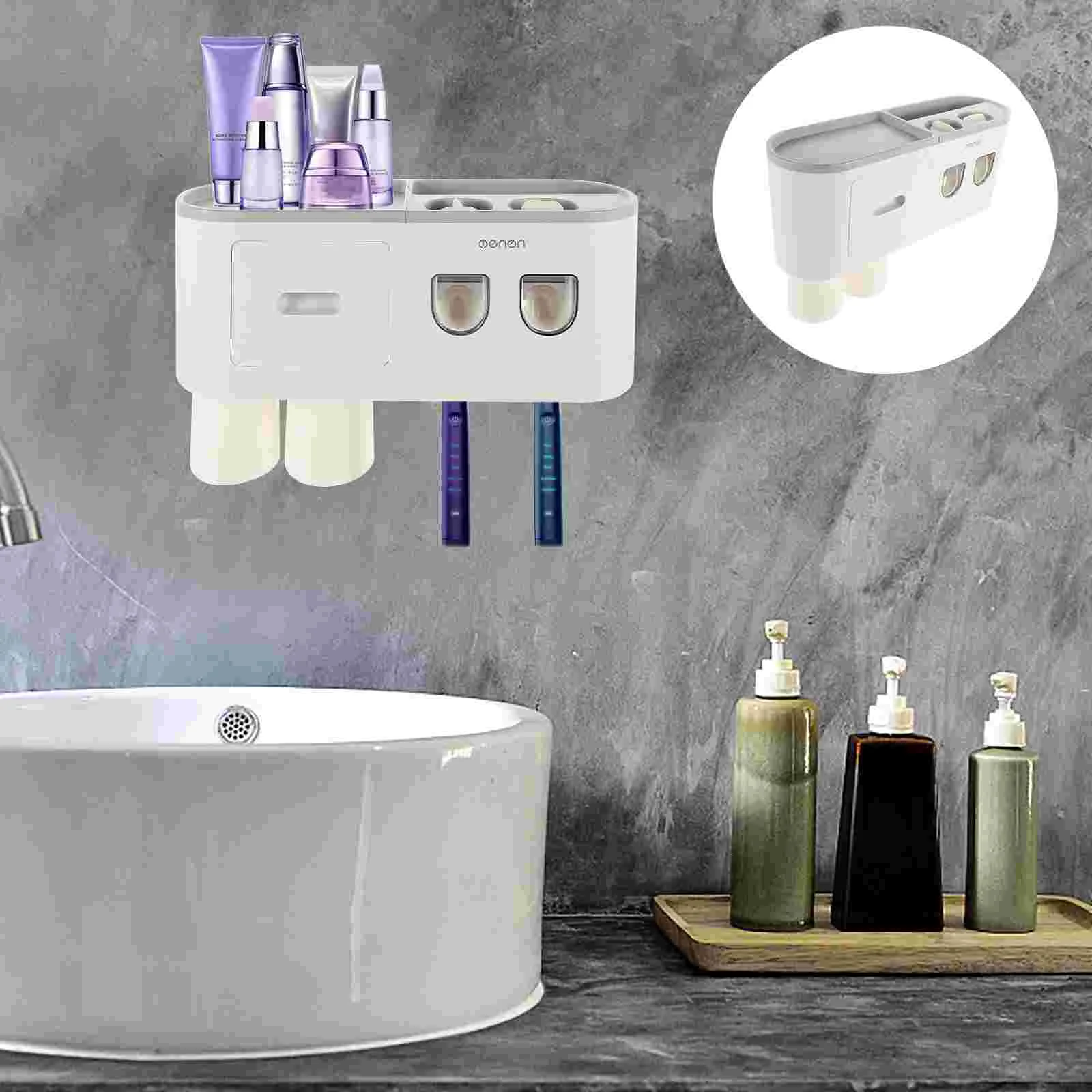 

Настенный держатель-органайзер для зубной пасты, 2 держателя