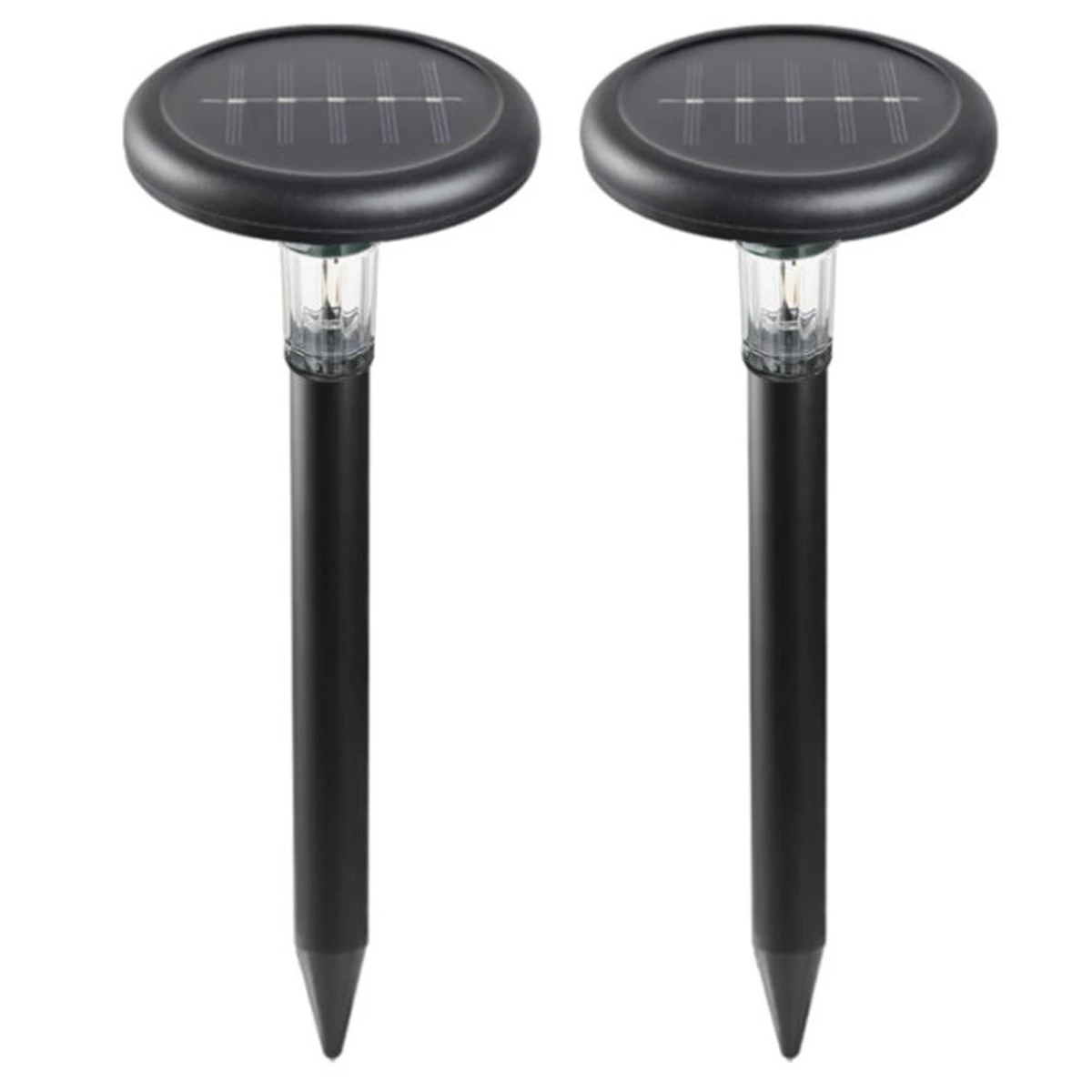 

2Pack Outdoor Solar Ultrasonic Vibration Repeller Snake Repeller Mole Electronic Snake Repeller for Garden Yard Farm,Etc