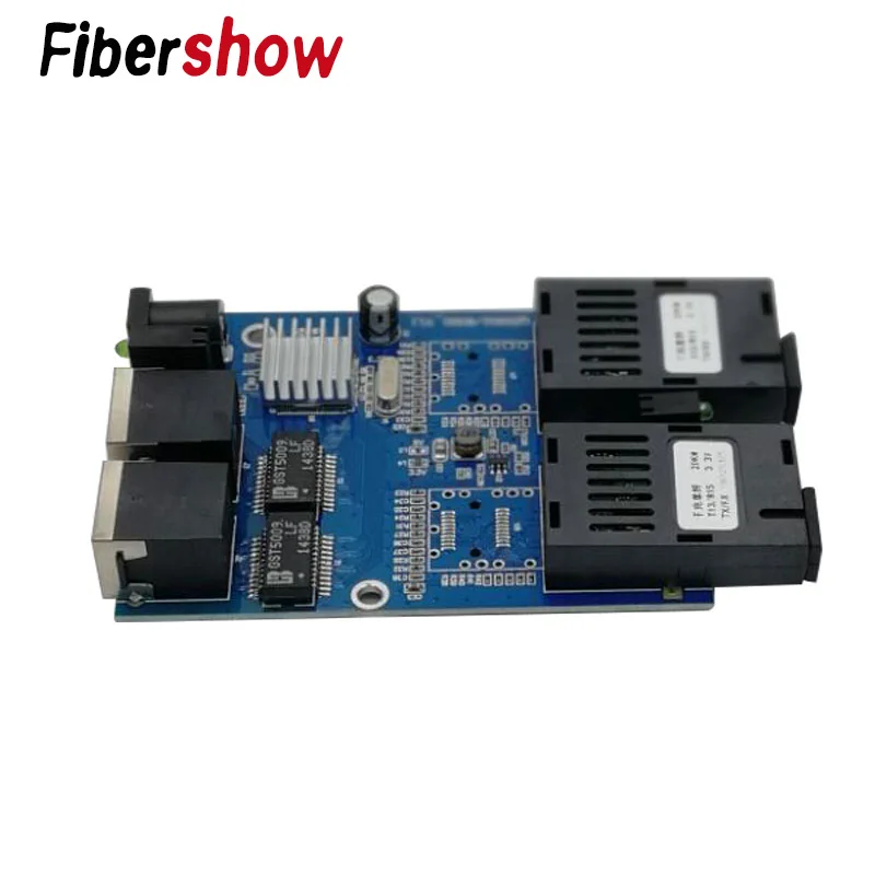 Коммутатор ethernet из волокна 10/100/1000 м 2 коннектора rj45 gigabit лоток для pcba одномодовый