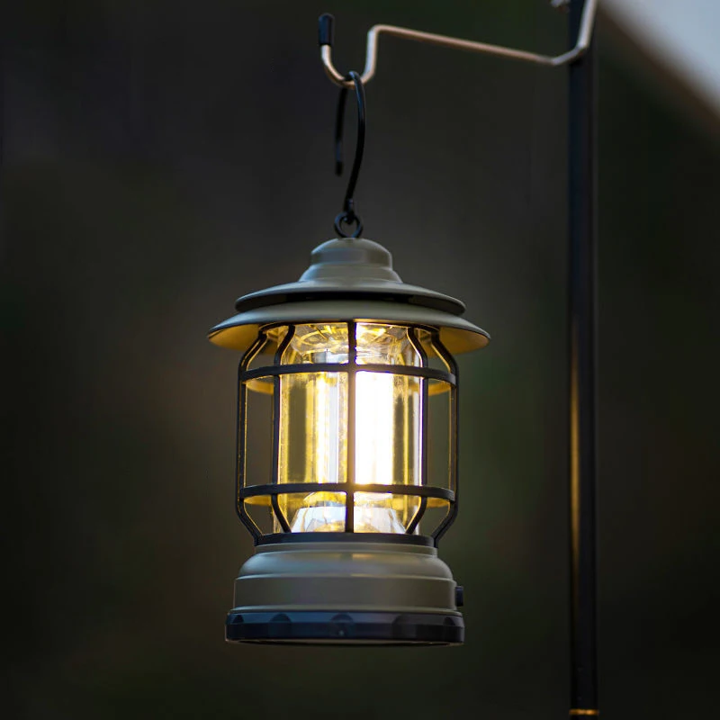 

Camping Lights Long Endurance Waterproof Retro Tents Lighting Hurricane Lamp Rechargeable Lantern Camping Equipment Supplies