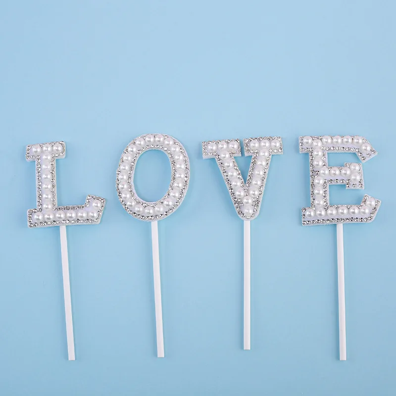 Украшение для торта с жемчугом на День Св. Валентина украшение в виде любимой