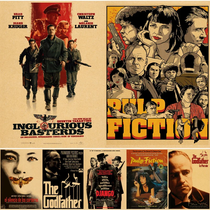 

Movie Pulp Fiction Back to the Future Kill Bill Wall posters art print pictures bedroom house decor anime poster vintage paper