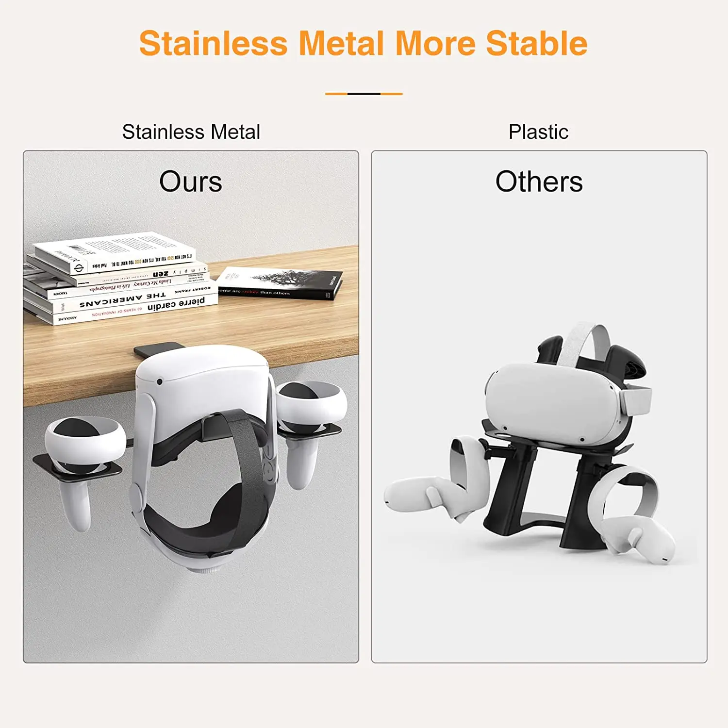 Компактная настольная подставка из алюминиевого сплава для Meta Quest 3/Oculus 2/Meta Pro VR