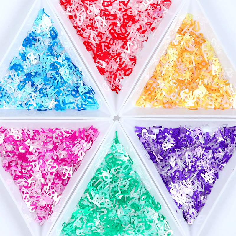 

26 English Alphabet Resin Filling Colorful Letters Filler For Epoxy Resin DIY Silicone Mold Pearl Pigment Sequins Jewelry Making