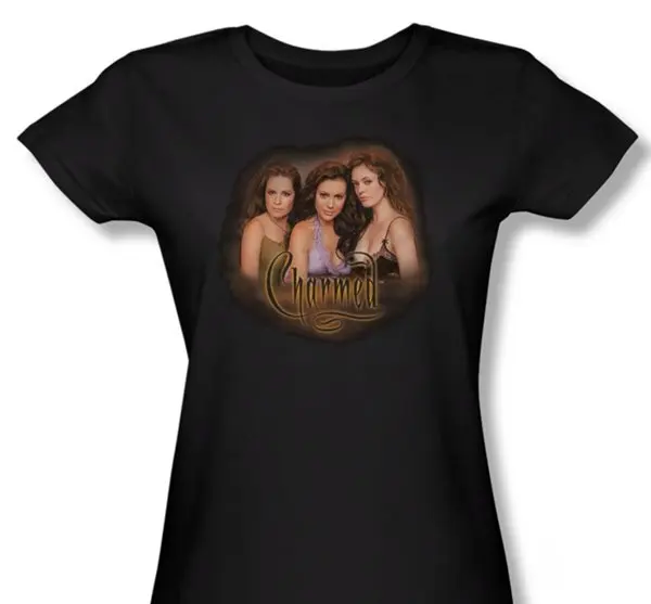 Фото Футболка в стиле Juniors с изображением персонажей сериала «Волшебницы» (Charmed TV Show Smokin Witches), не носилась. №1