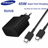 45w samsung note10 plus super fast charger travel usb pd pss fast charging adapter ep ta845 for galaxy s20 s20 ultra a91 a71