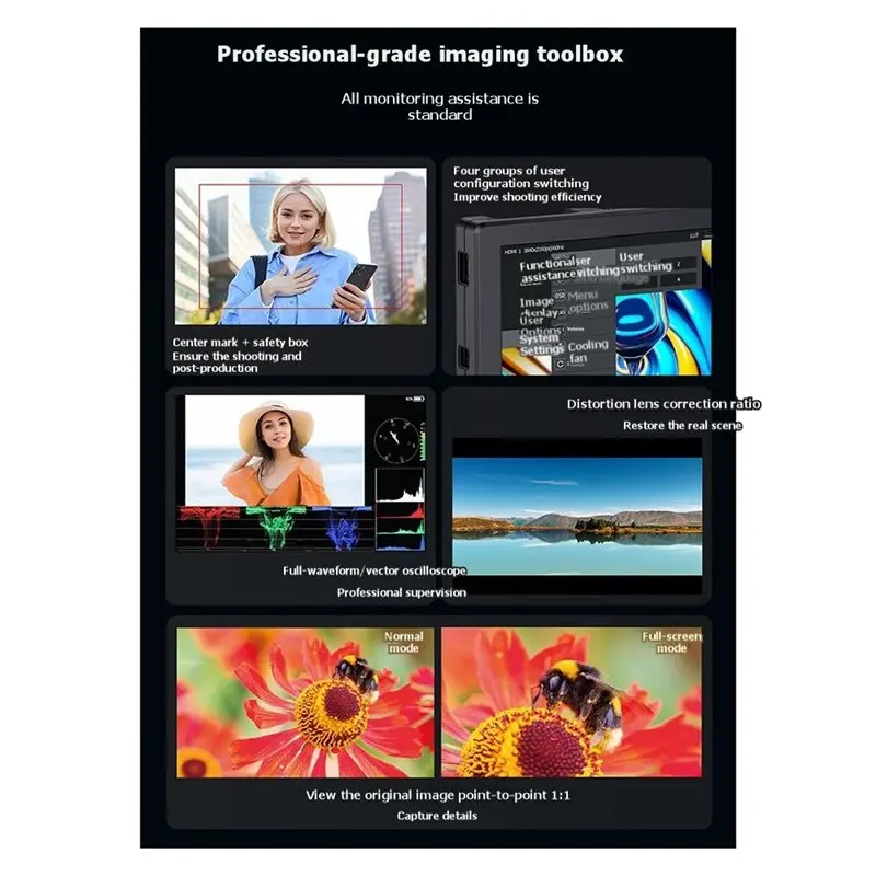 Фото FEELWORLD T7 PRO 7-дюймовый видеомонитор для съемки на камеру с яркостью 2000 нит, совместимый с 4K, в алюминиевом корпусе №3