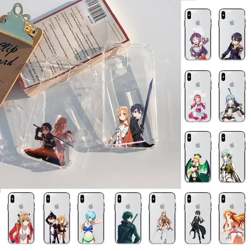 

MaiYaCa Sword Art Online Phone Case for iPhone 11 12 13 mini pro XS MAX 8 7 6 6S Plus X 5S SE 2020 XR cover