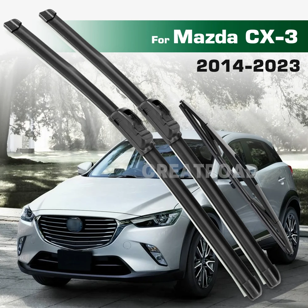 

Набор щеток стеклоочистителя GREATROAD с левым и правым рулем для Mazda CX-3 CX3 2014-2023, щетки для лобового стекла и окон