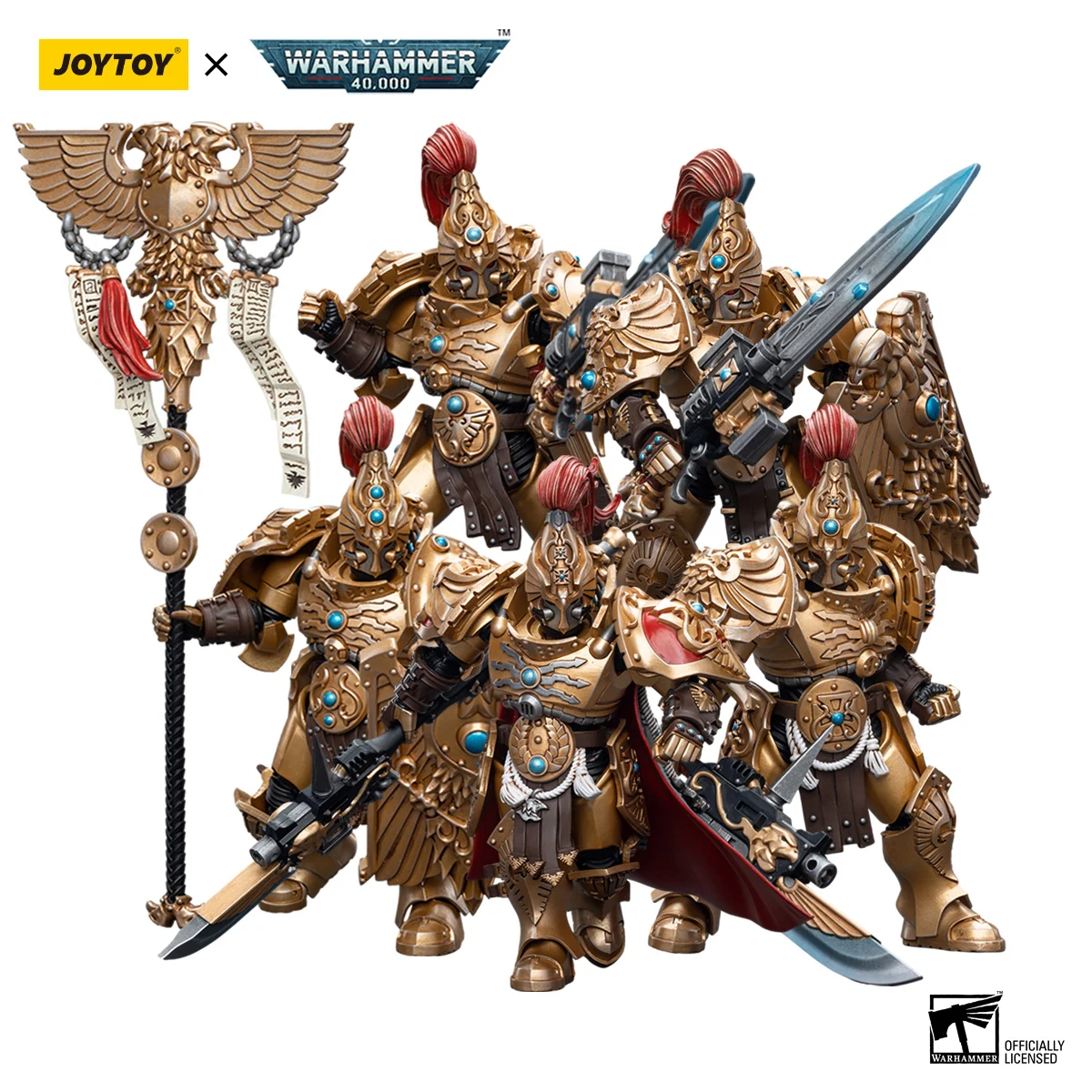 Экшн-фигурки JOYTOY Warhammer 40K 1/18, Adeptus на заказ, Guard Vexilus, vex, Коллекционная модель игрушки
