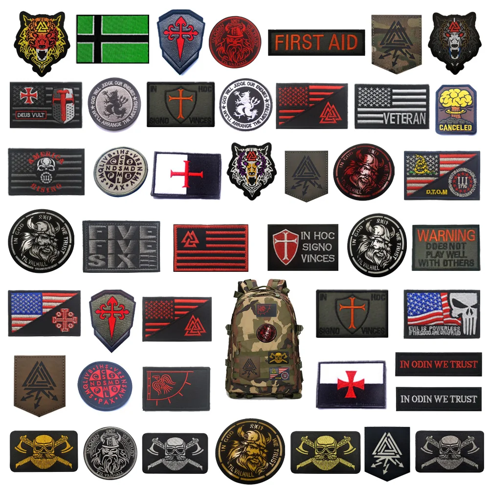 3D ПВХ VALHALLA Admit One пират живи снова умирает исторический Тактический значок IR светоотражающий Волк браслет аппликация