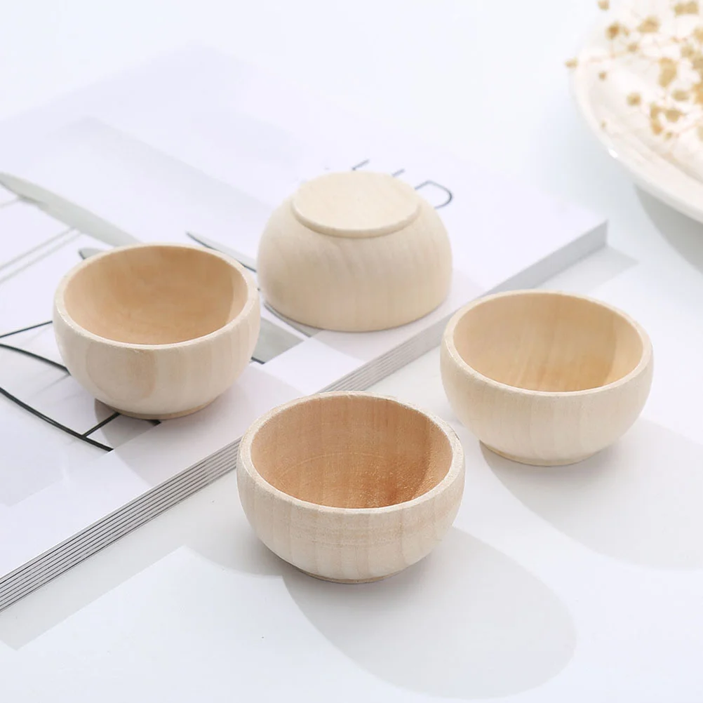 

Wooden Bowl Unfinished Bowls Painting Kids Crafts Drawing House Accessories Home