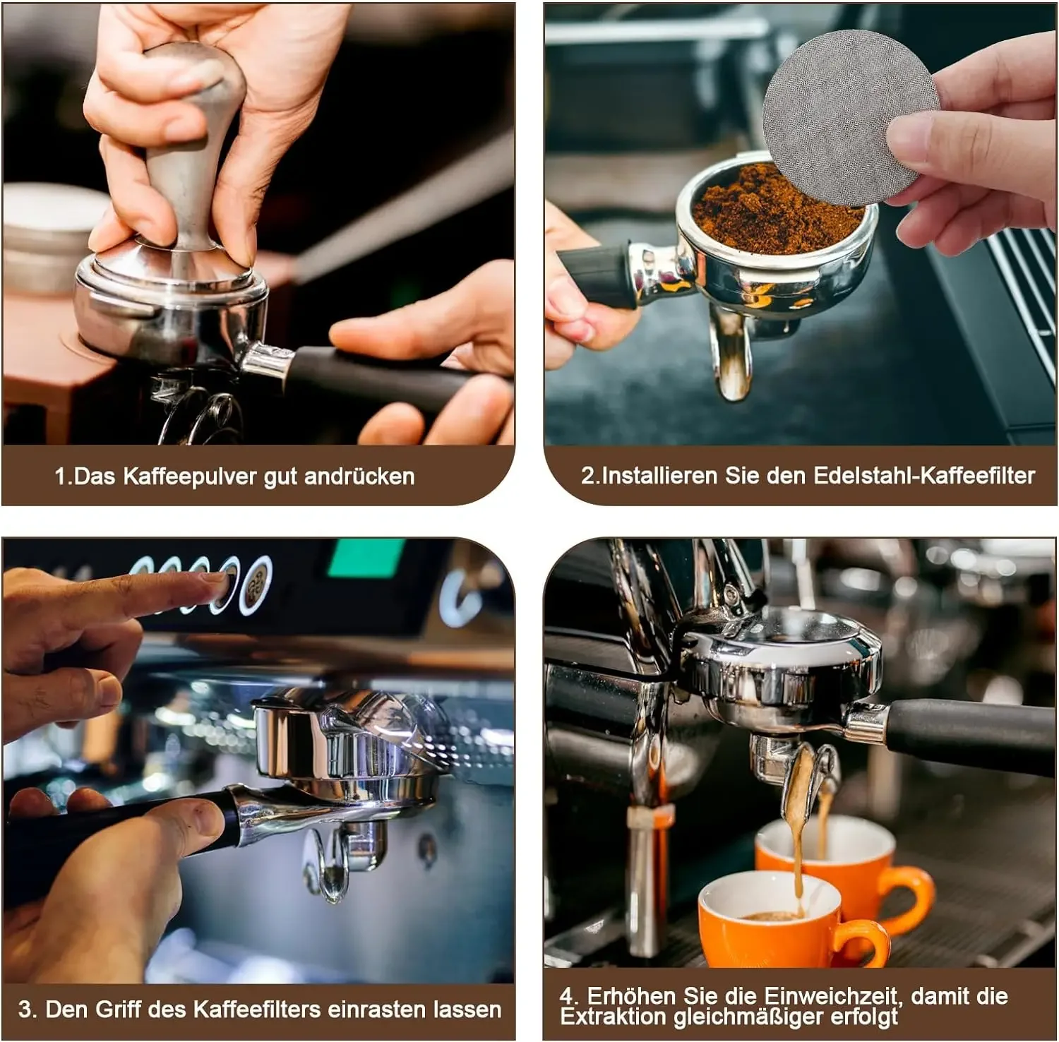 Набор кофейных кистей многоразовый семейный набор включает деревянную