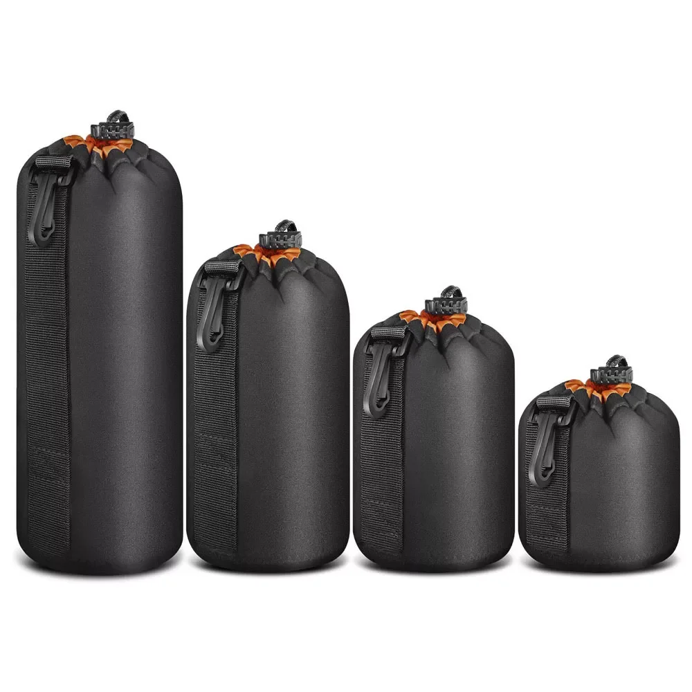 

1Pcs Camera Lens Pouch Bag Neoprene Waterproof Soft Video Camera Lens Pouch Bag Case Full Size S M L XL Camera Lens Protector