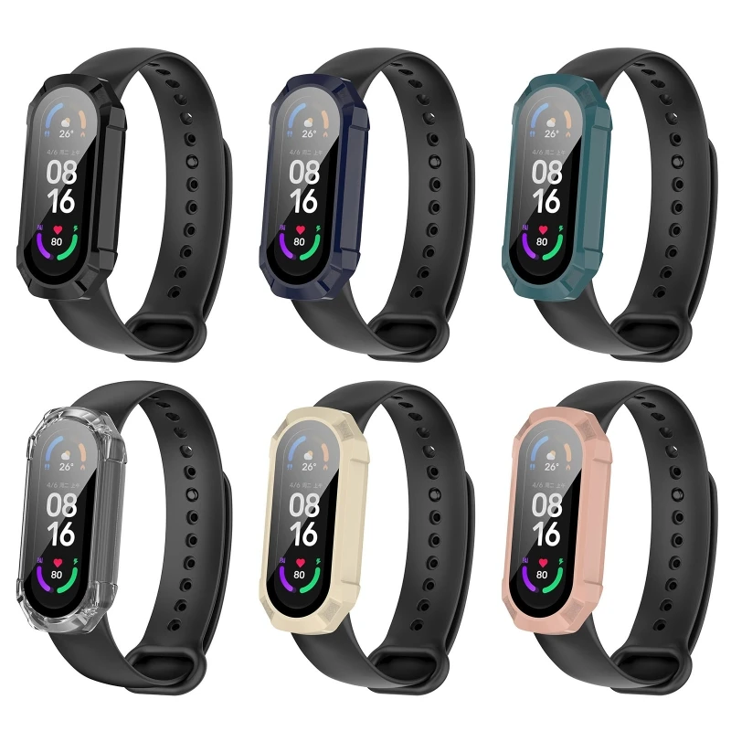 

Прочный смарт-браслет, Сменные аксессуары, защита экрана от царапин 2-в-1, Защитная пленка для Mi Band 6