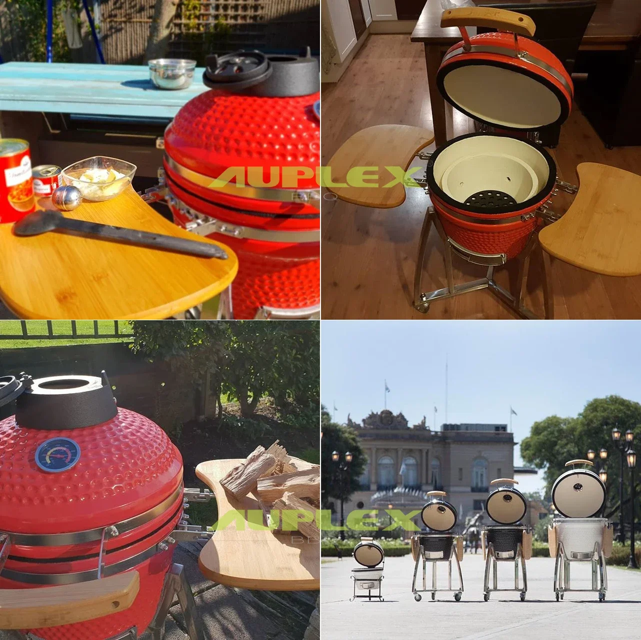 AUPLEX 16-дюймовый кухонный курильщик Камадо отдельно стоящий уличный гриль-барбекю