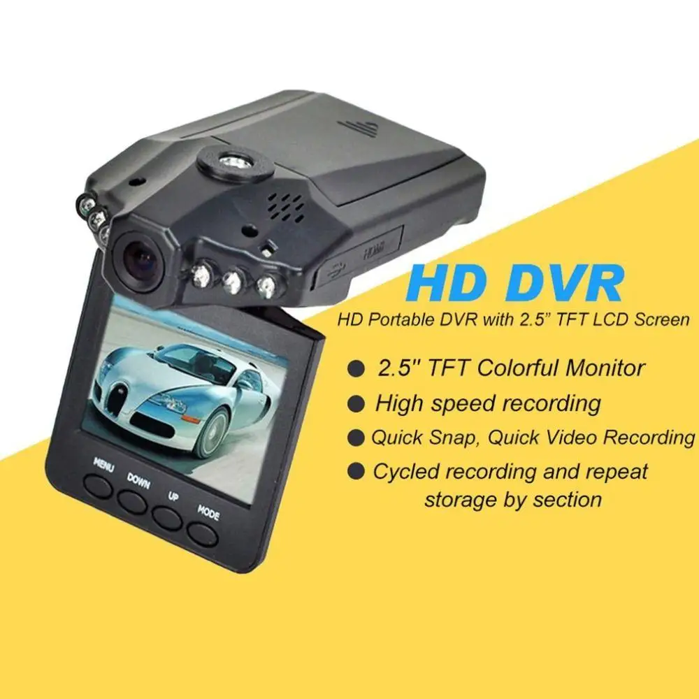 

Видеорегистратор с экраном 2,5 дюйма HD для автомобиля