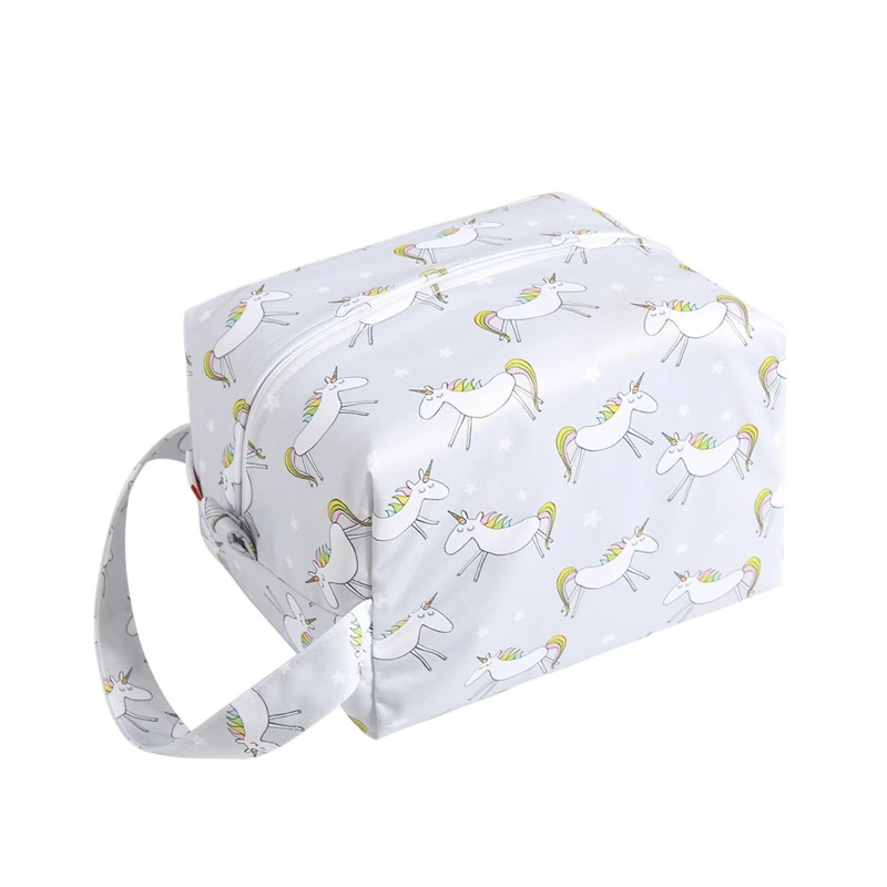 

Q1FE Reusable Cloth Diaper Bag Mommy Baby Washable Nappy Wet Bag for Pool Beach Travel Swimming Gym Clothes Large Capacity