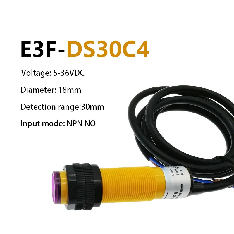 Фотоэлектрический датчик приближения с регулируемым диапазоном обнаружения 30 см