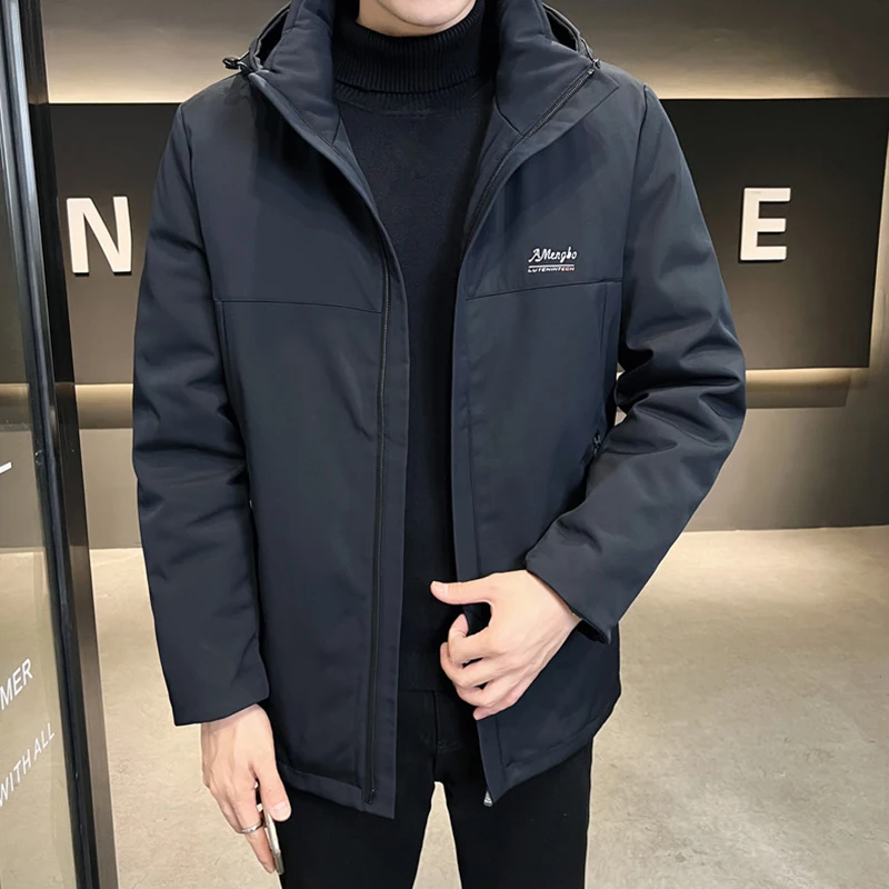 Winter Coat Men's Down Jacket Outdoor Thickened Warm White Duck Down Down Jacket Fashion Casual Warm Jacket 90% White Duck Down