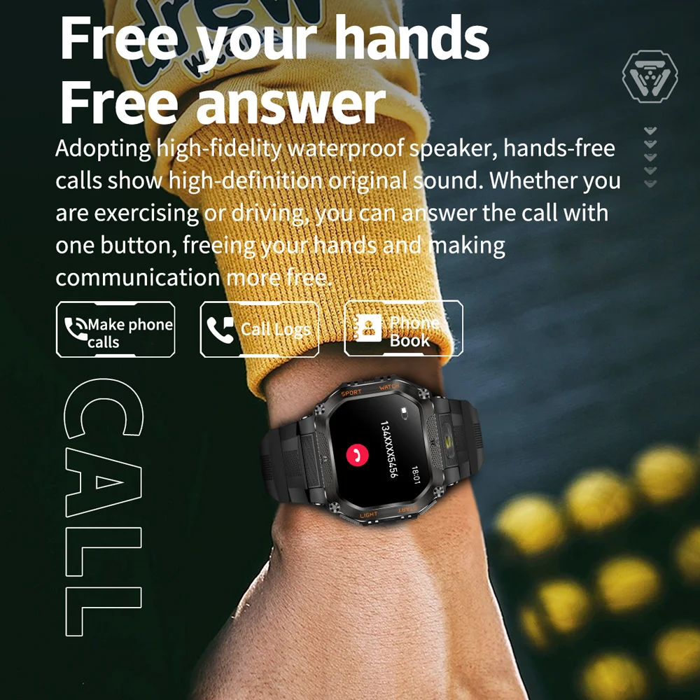 Фото ChiBear SmartWatch Мужские светодиодные фонарики Спортивный уличный компас Bluetooth Вызов Сердечный ритм Водонепроницаемые женские умные часы для Huawei №3