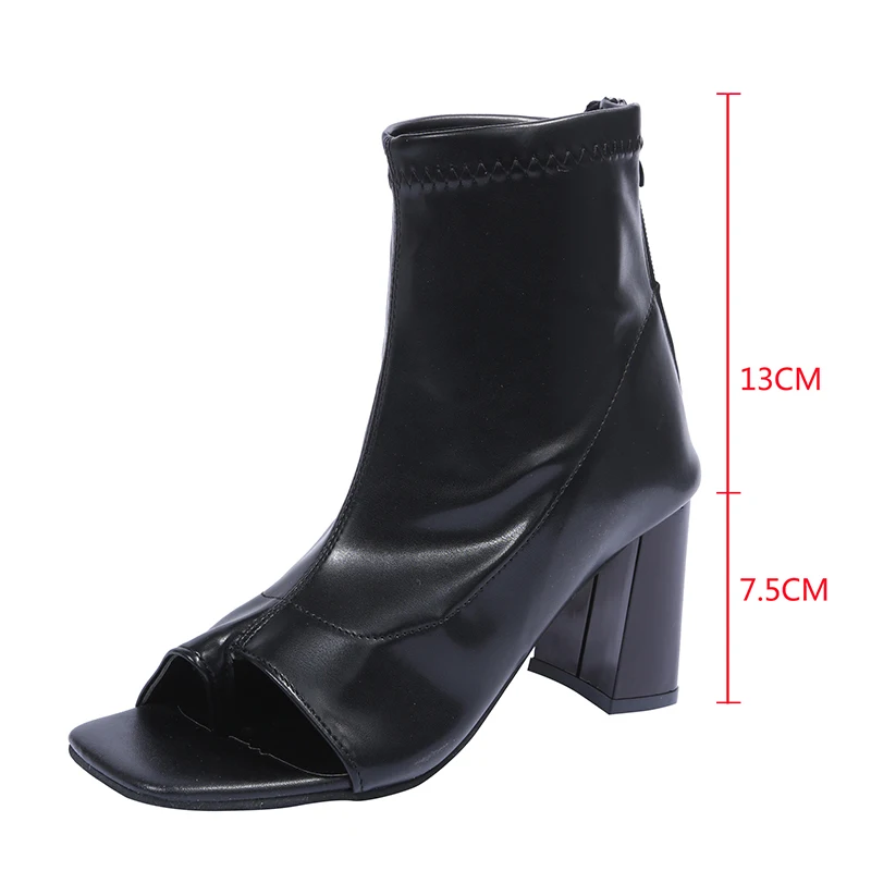 Fashion Open Toe Ankle Boots Women's Thin High Heels Women's Gladiator Sandals Elegant Chelsea Boots Stilettos Pumps Plus Size