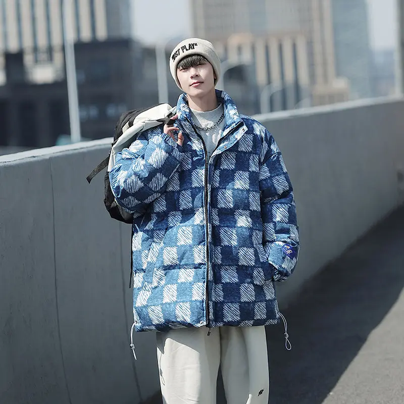 

Уличная одежда, Трендовое клетчатое пальто, зимнее теплое утепленное пальто, ветрозащитные и водонепроницаемые парки, удобная зимняя пуховая куртка в стиле ретро