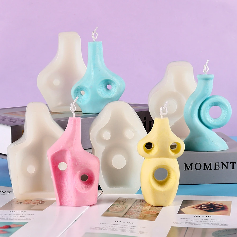 

Scented Cand Silicone Mold UV Epoxy Resin Candles Mould Geometric Candle Wax Clay Plaster Craft Casting Molds DIY Decore