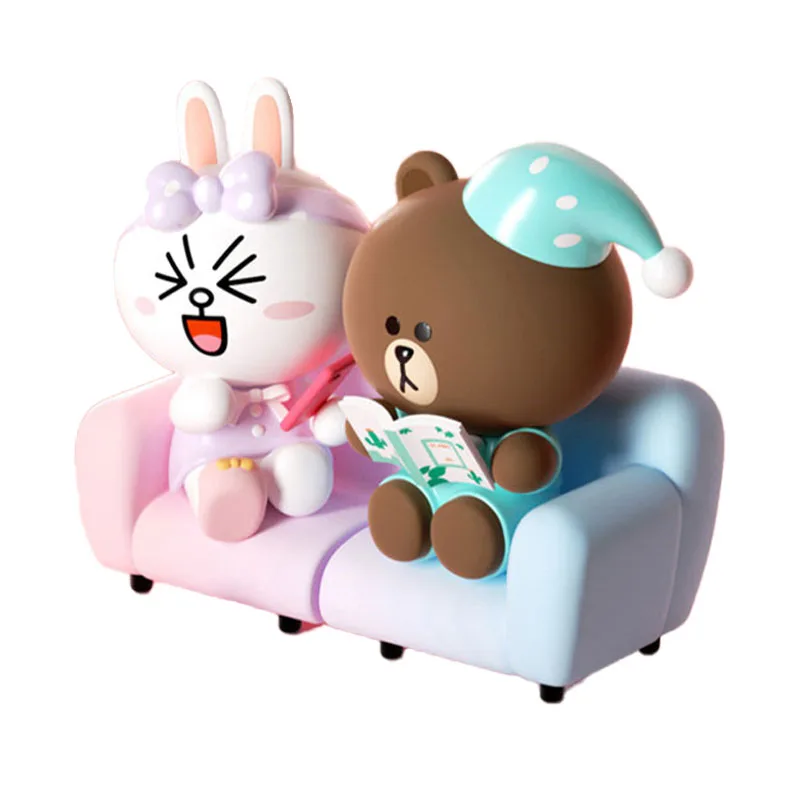 

Line Town Brown Cony Leisure Holiday Collection Cartoon Animation Garage Kit Model Toy ornament Birthday Cute Doll Gift In Stock