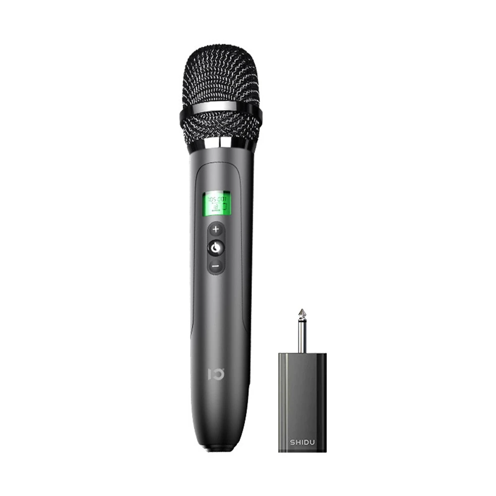 

SHIDU UHF Handheld Wireless Microphone with 3.5/6.5mm Plug Receiver Karaoke Mic for Home Party Stage PA System Speaker Amplifier