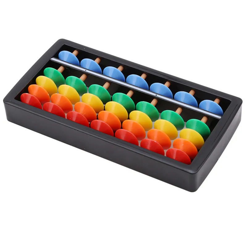 

Пластиковые радужные Abacus арифметические счеты соробан, 7 цифр, детские инструменты для счета математики, детские развивающие игрушки Abacus, Размер 12x6 см