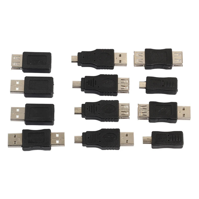 

12Pcs USB Adapters Set 12 In 1 OTG USB2.0 Mix Adapters Kit OTG Mini Adapter Converter Male To Female Mini USB Adapter