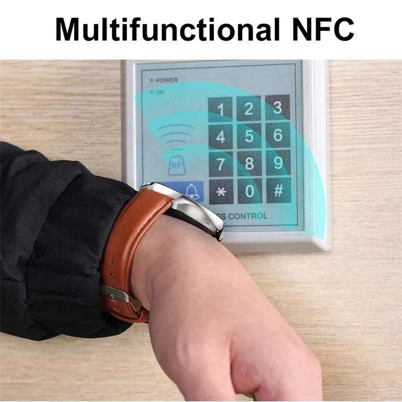 2023 NFC Smart Watch Men 390*390 Screen Always Display The Time Bluetooth Call Local Music Men Smartwatch For Huawei Xiaomi+Box