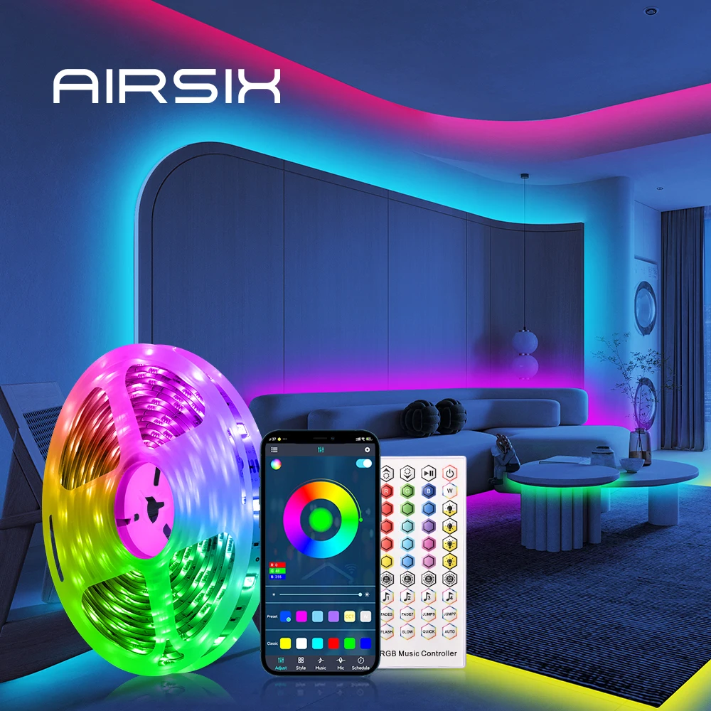 5-30 м Светодиодная лента Bluetooth 5050/2835 RGB Light SMD DC12V Гибкая светодиодная Лента ТВ