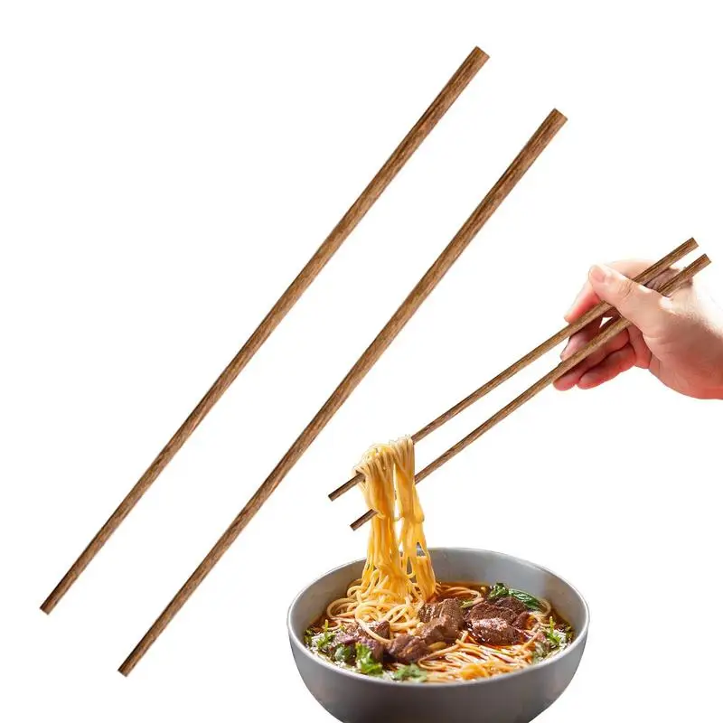 Long Chopsticks Anti-Slip Ergonomic Design Chopsticks For Noodles Frying Food Wooden Chinese Style Chopsticks For Cooking