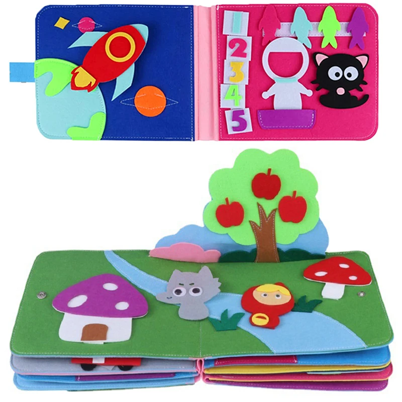 Книга Монтессори занятая для детей обучающая Бесшумная книга базовых жизненных